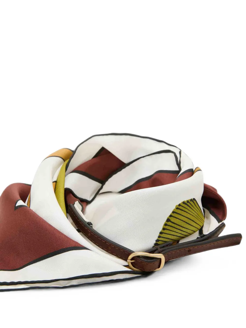 Dorothee Schumacher Cuoio Softness silk belt Wit