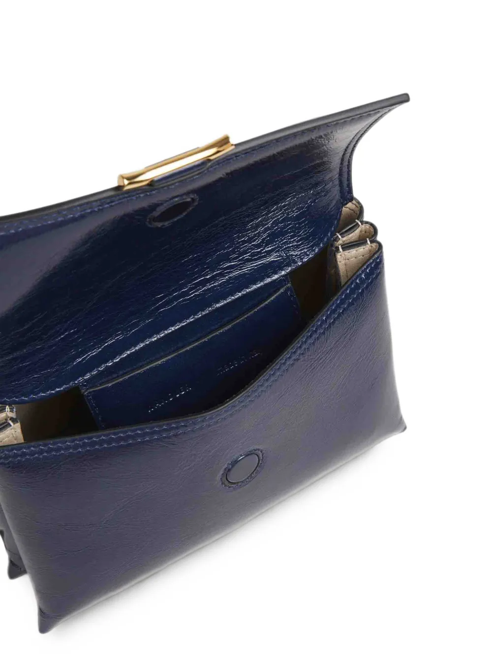 Wandler Ida Trio leren mini-schoudertas Blauw