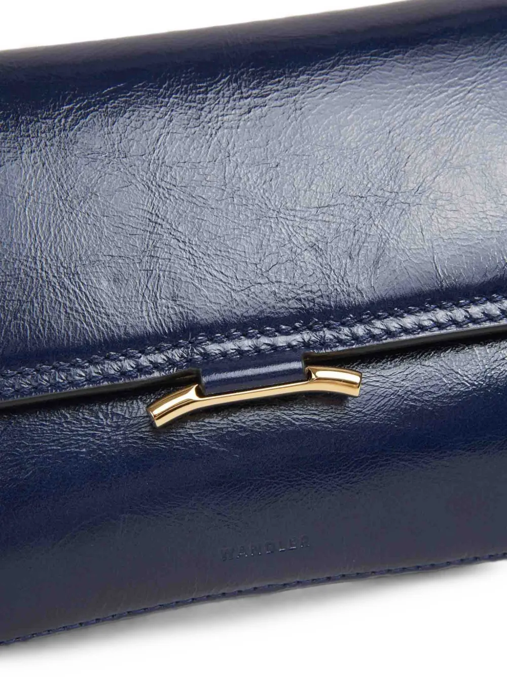 Wandler Ida Trio leren mini-schoudertas Blauw