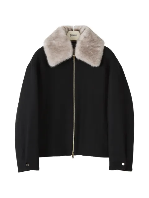 Herno faux-fur collar jacket
