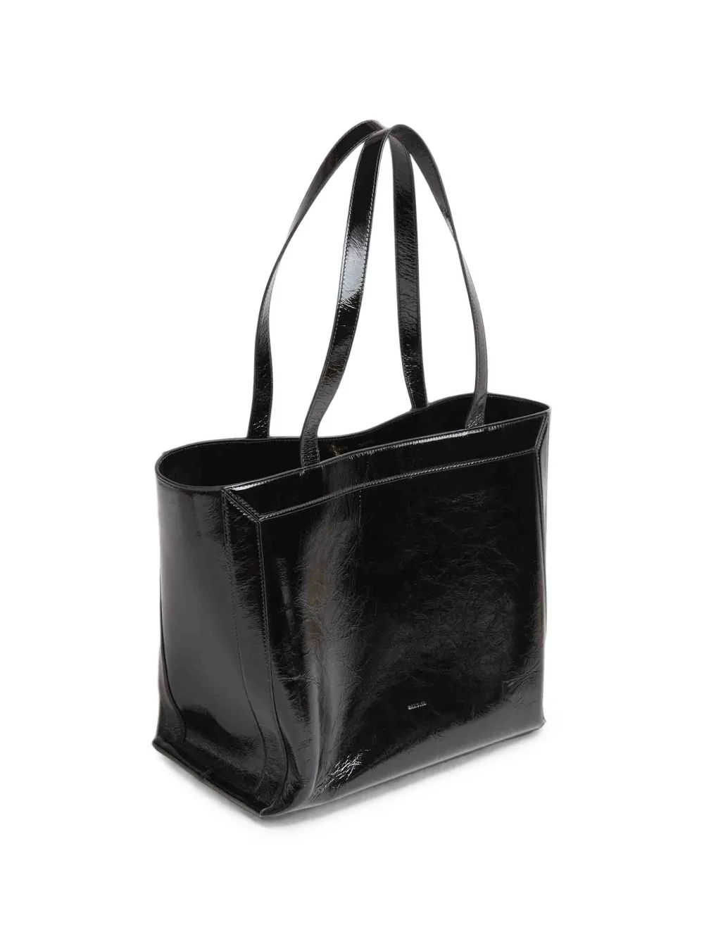 Wandler Ida shopper van gekreukt leer Zwart