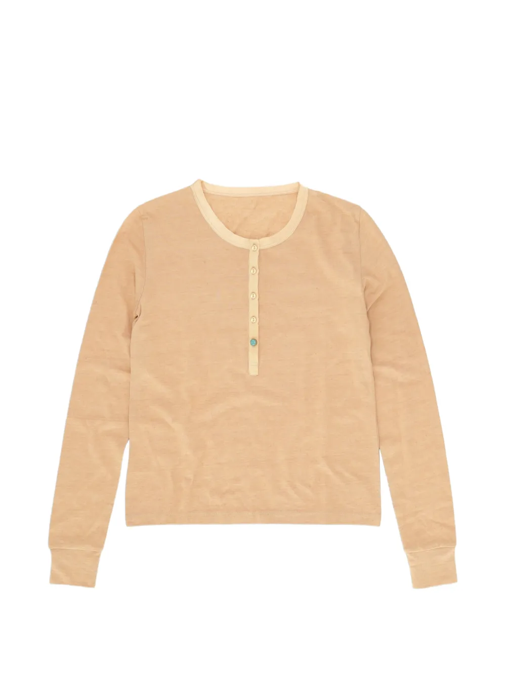 Fortela Coralie Serafino silk-trim long-sleeve T-shirt - Tons neutres