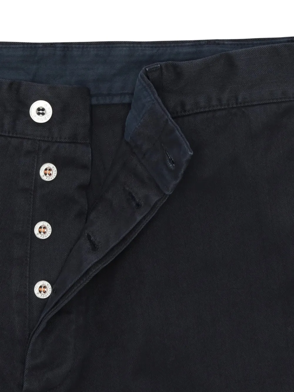 Fortela Silver katoenen broek met visgraatpatroon Blauw