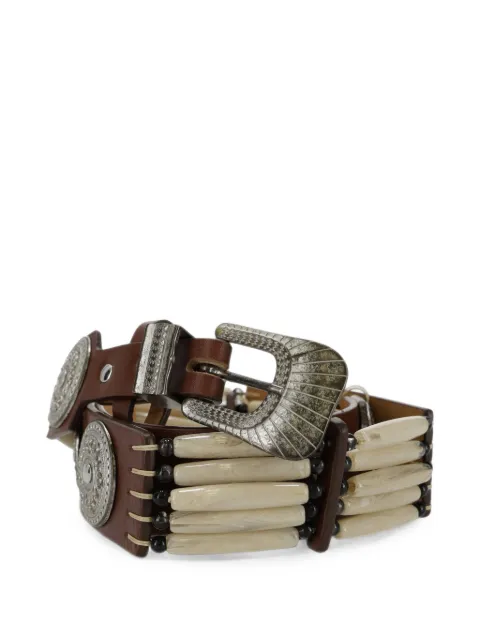 Fortela Tamika bead-embellished studded belt
