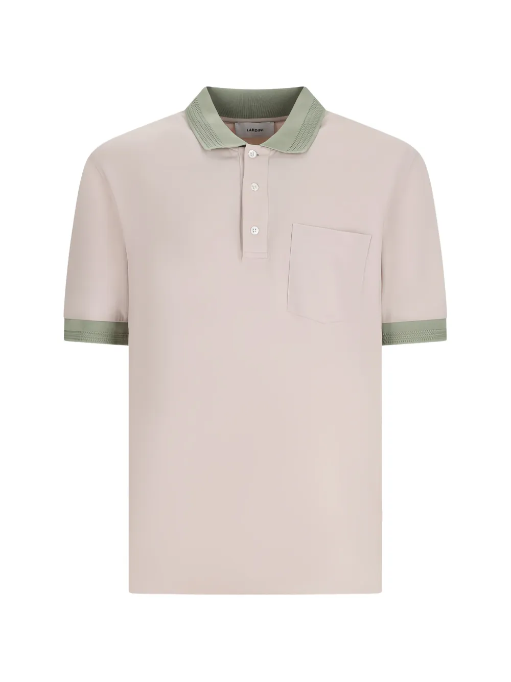 Lardini contrast-trim chest-pocket polo shirt Roze