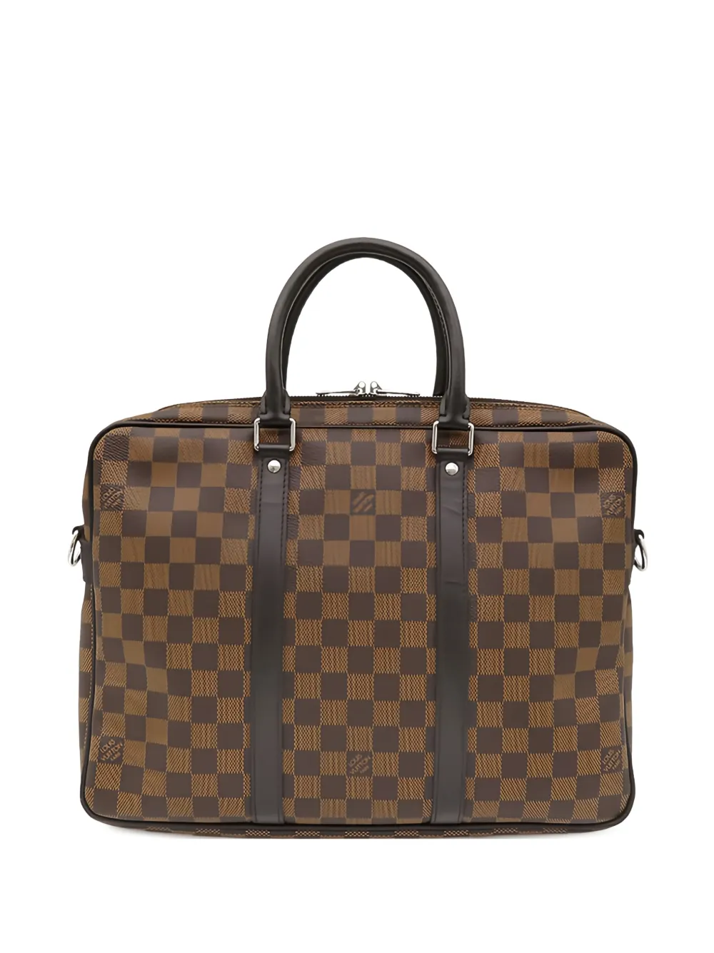 Louis Vuitton Pre-Owned 2015 Damier Ebene Porte Documents Voyage PM business bag - Marrone