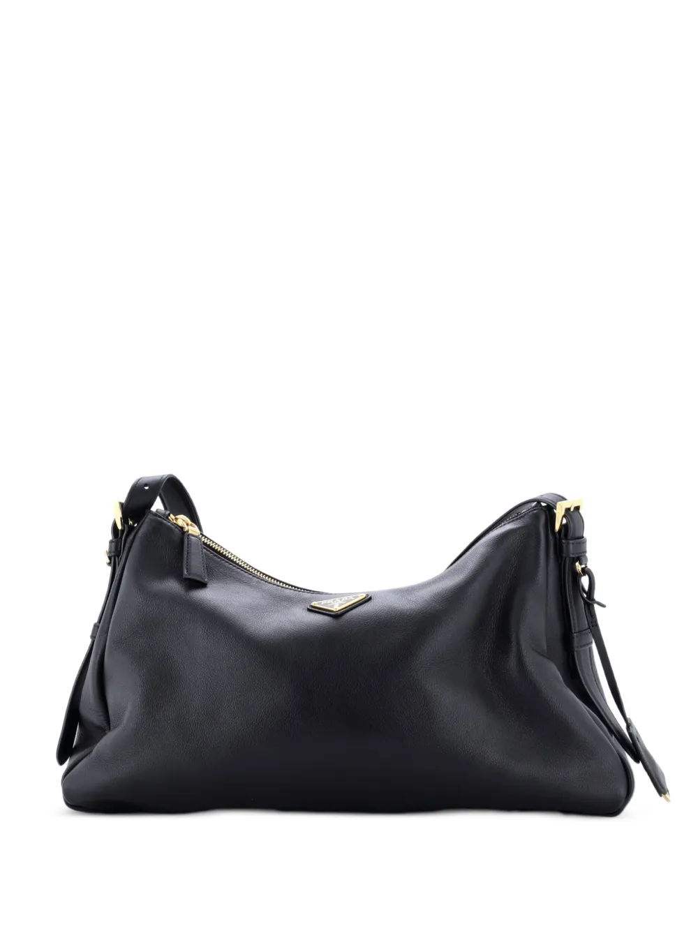 Prada Pre-Owned Aimee Shoulder Bag Leather Medium hobo bag - Black