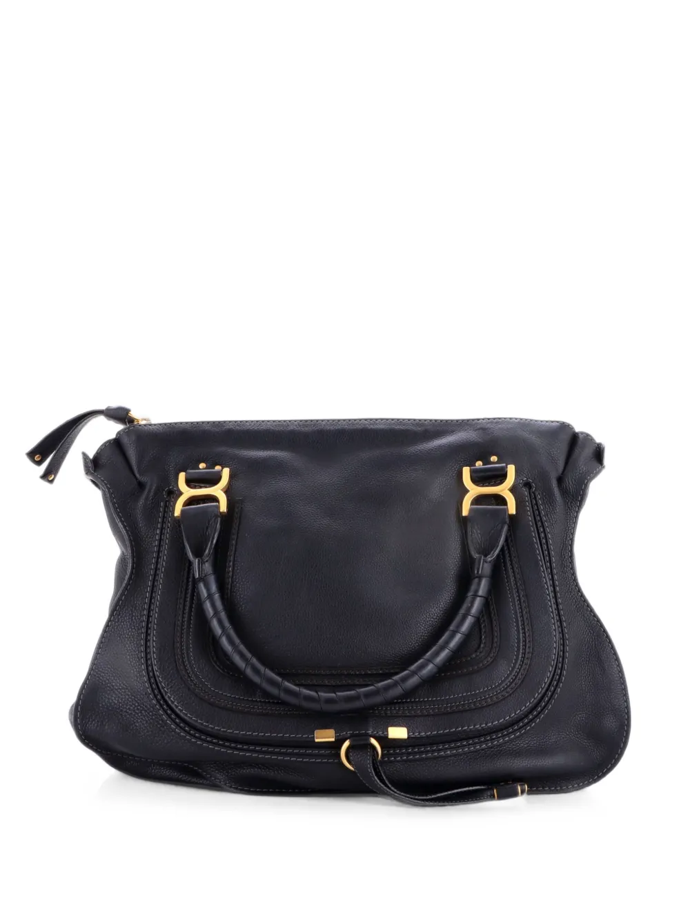 Chloé Pre-Owned Borsa a tracolla Marcie grande in pelle - Nero