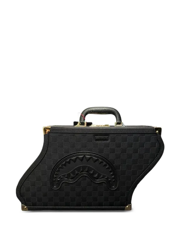 Sprayground Raised Check Shark ビジネスバッグ | ブラック | FARFETCH JP