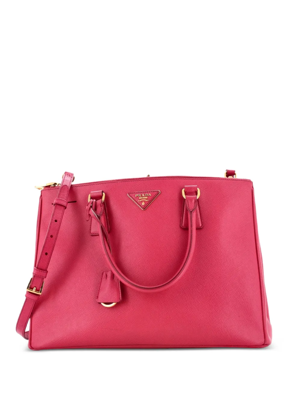 Prada Pre-Owned Double Zip Lux Saffiano Leather Medium tote bag - Rosa
