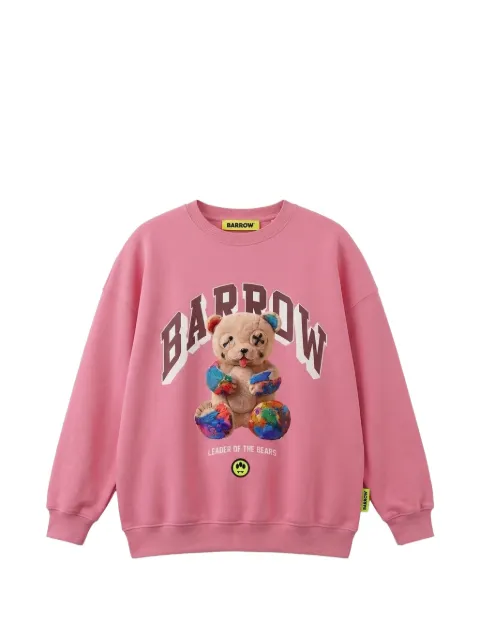 Barrow kids teddy-bear print crew-neck sweater