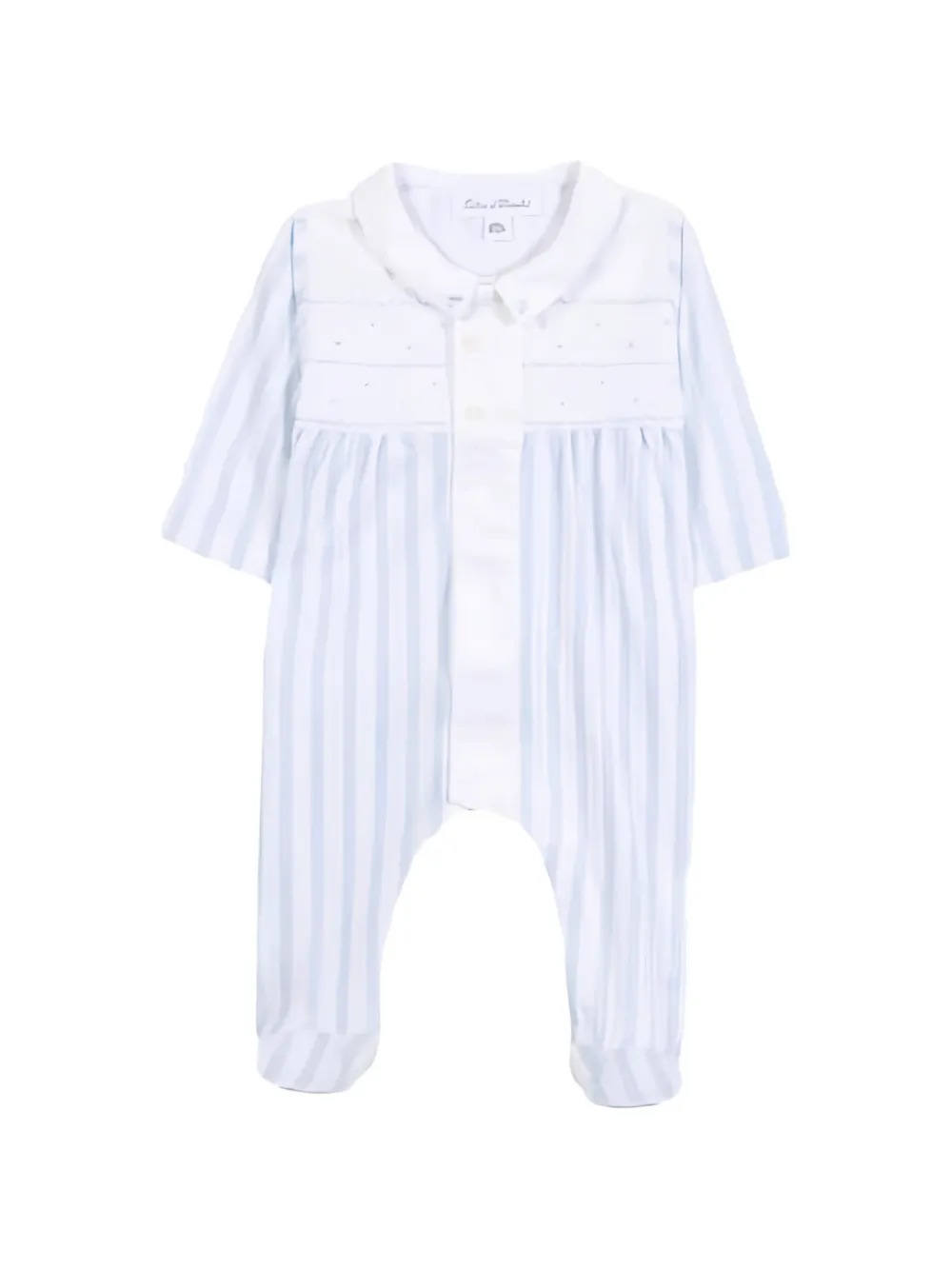 Tartine Et Chocolat Pyjama met geborduurde strepen Wit