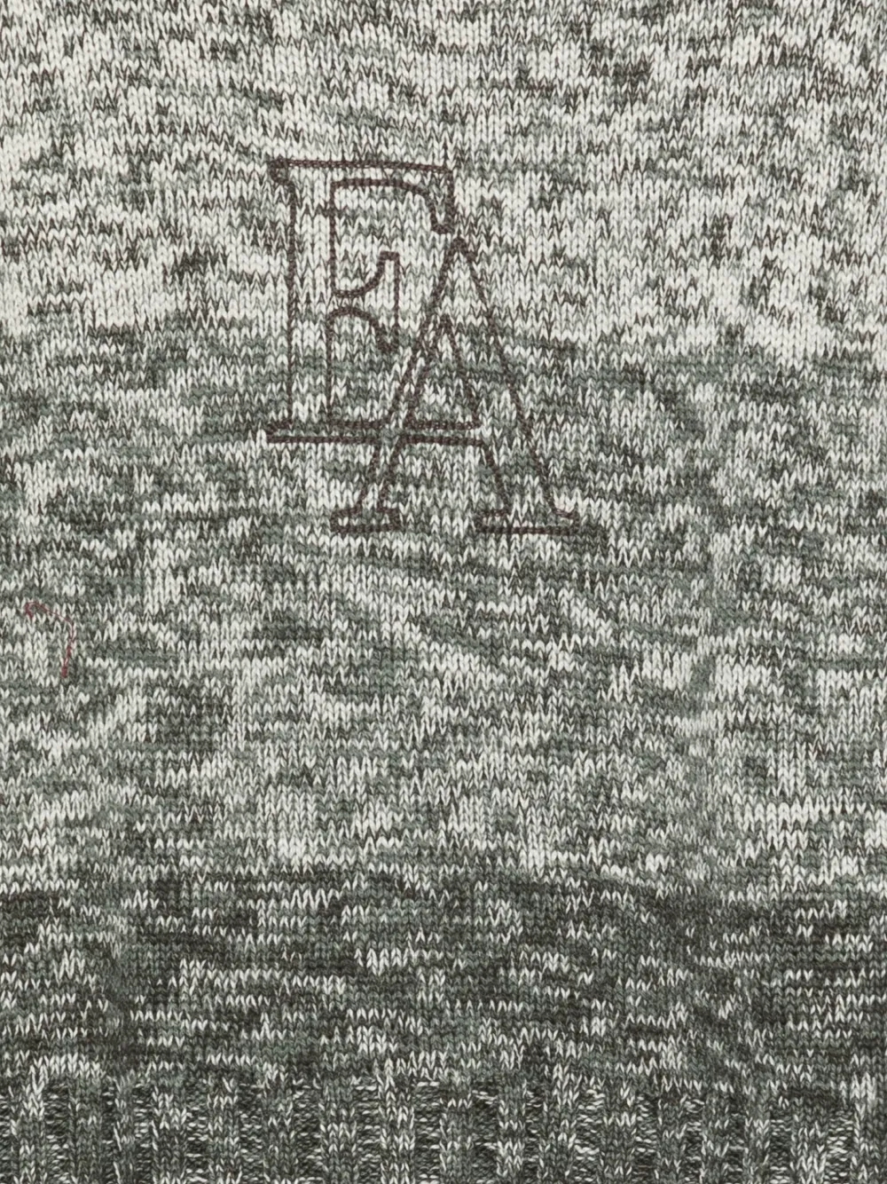 Emporio Armani Kids logo-embroidered heathered sweater Groen