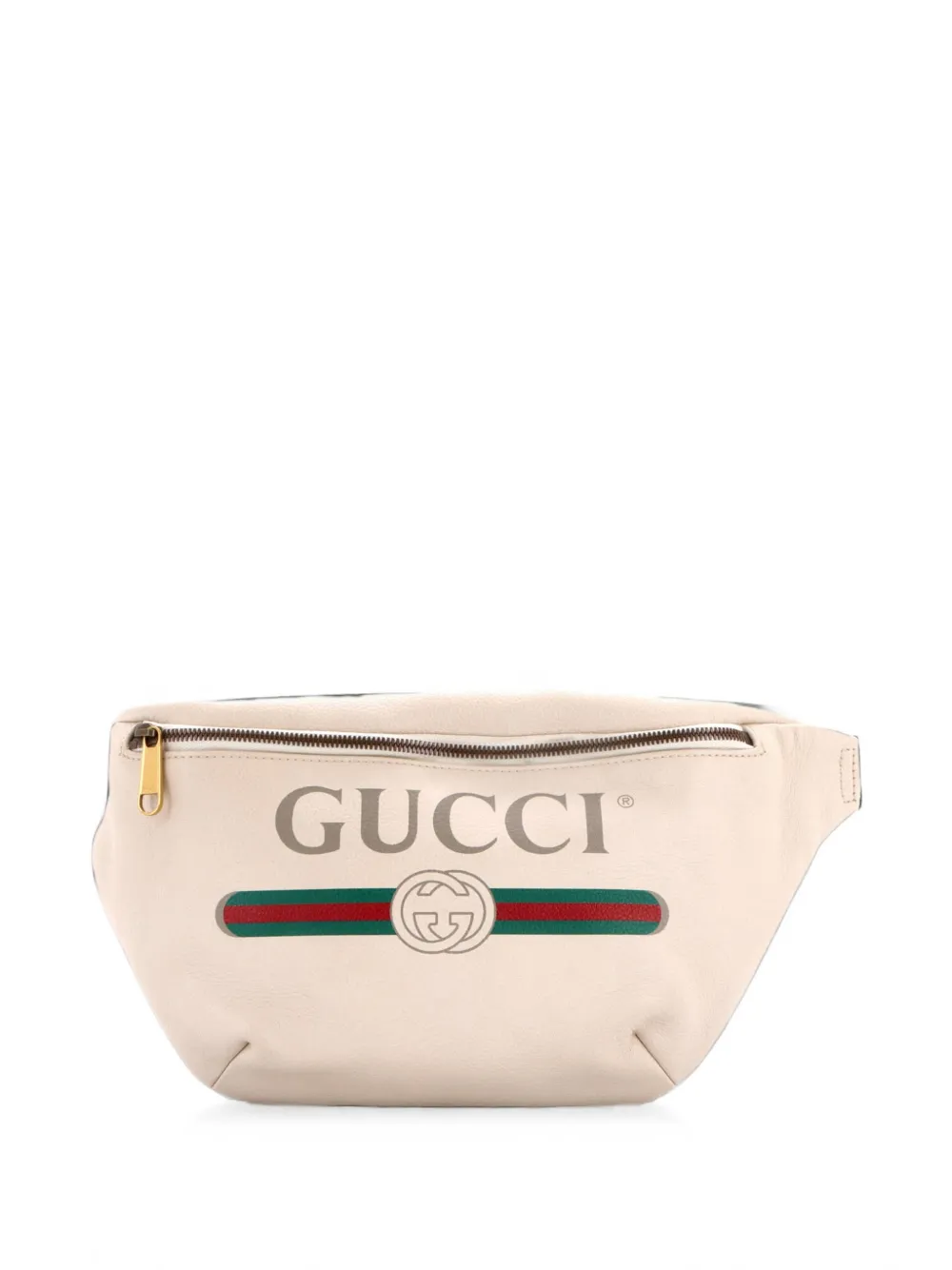 Gucci Pre-Owned Marsupio medio in pelle con stampa logo - Toni neutri