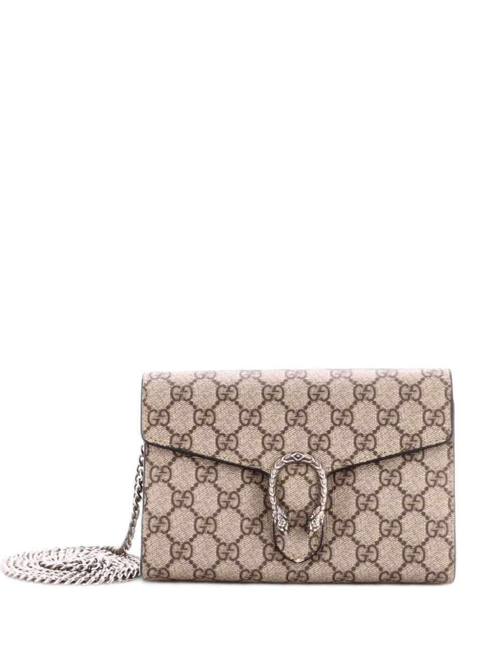 Gucci Pre-Owned Dionysus Chain Wallet GG Coated Canvas Small crossbody bag - Marrone