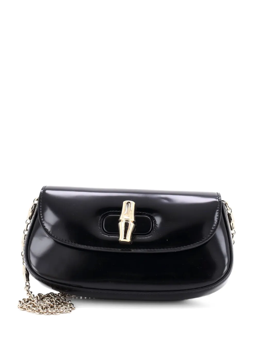 Gucci Pre-Owned Kleine Bamboo Night Chain Clutch - Schwarz