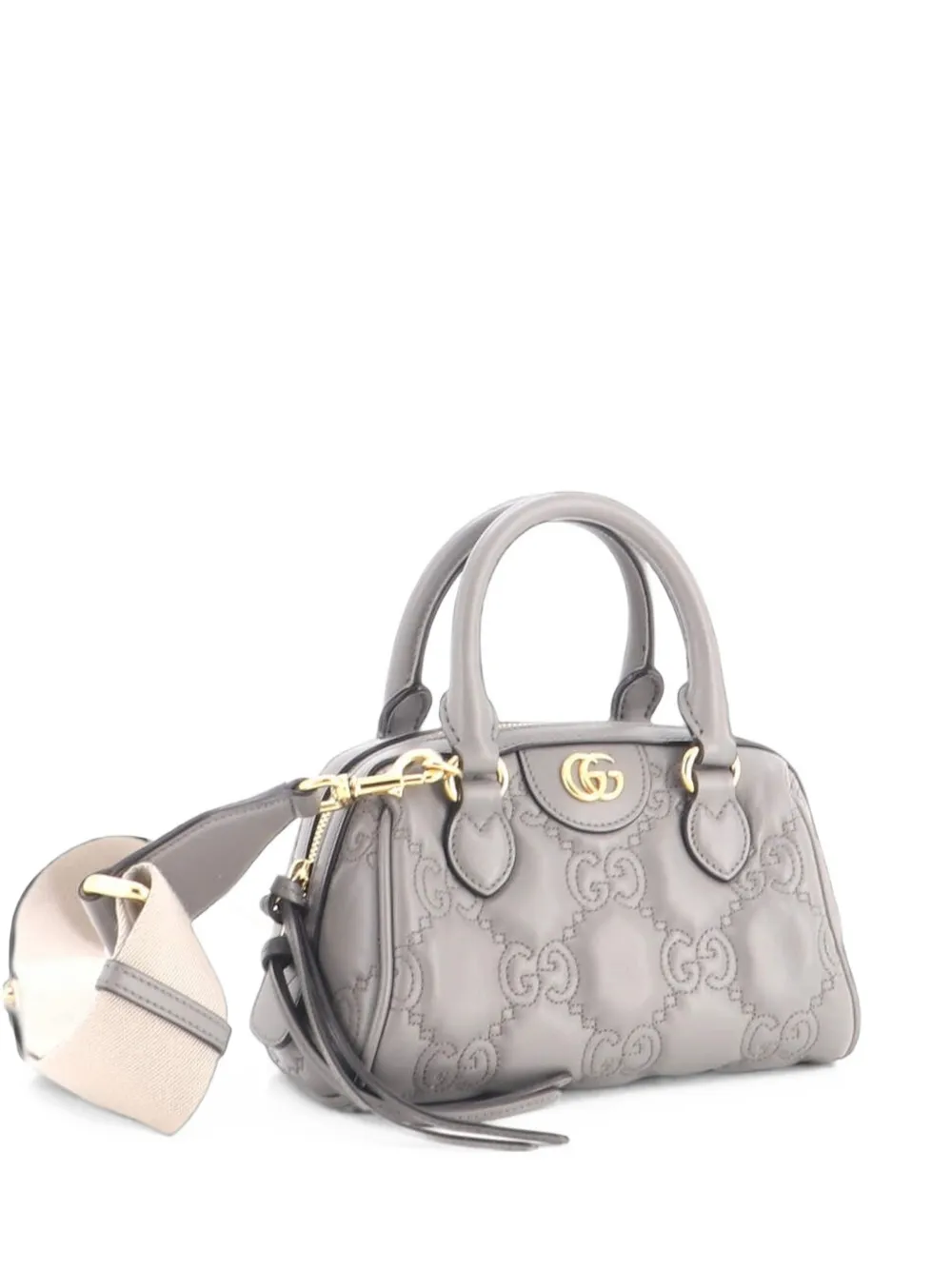 Gucci Pre-Owned Ophidia Convertible Boston Top Handle Bag GG Matelasse Leather Mini crossbody bag - Grigio