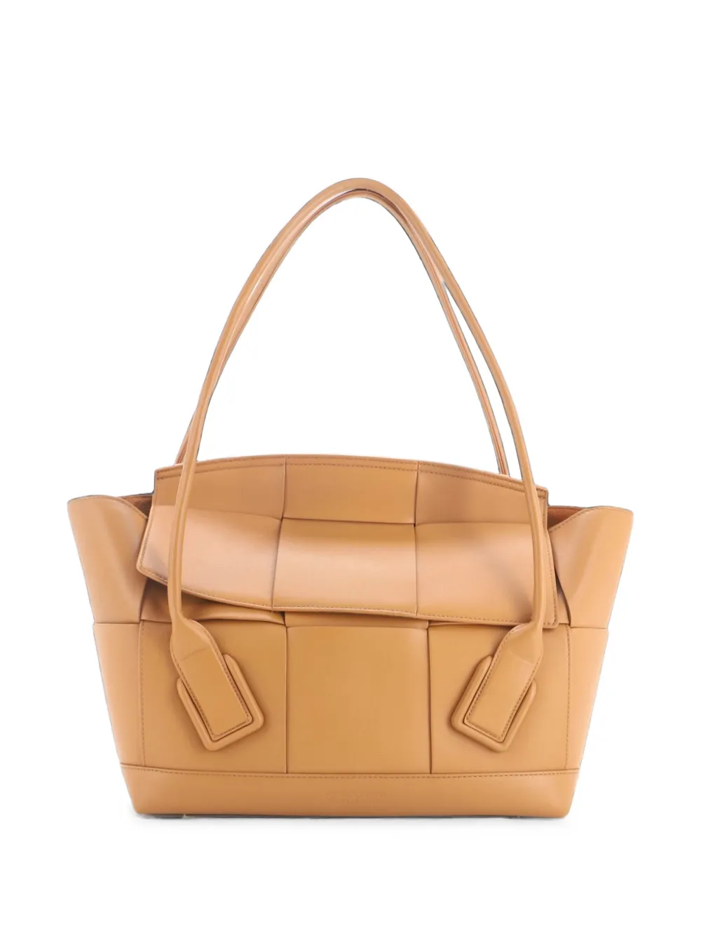 Bottega Veneta Pre-Owned Borsa a spalla Arco media in pelle con design Intrecciato - Marrone