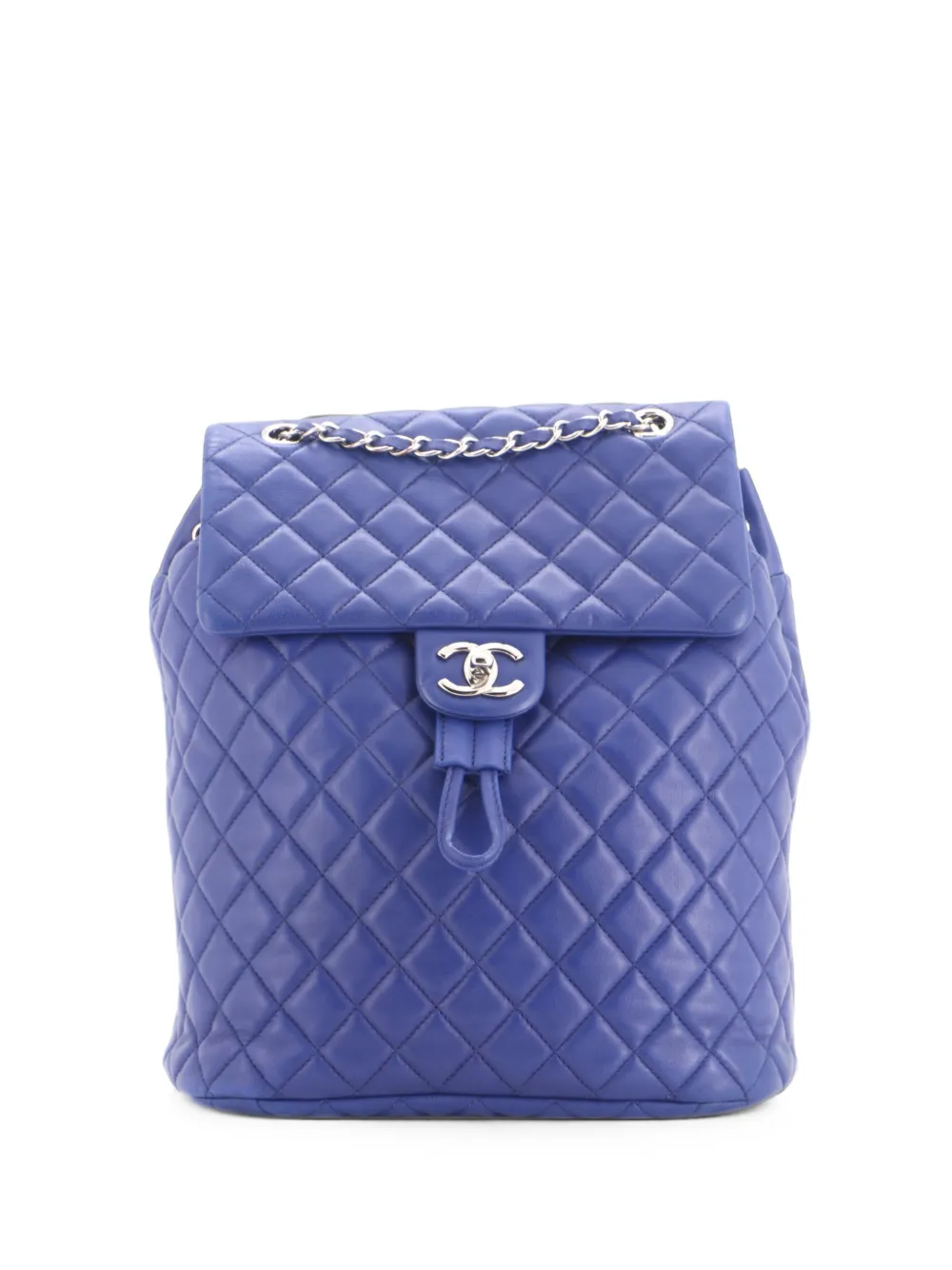 CHANEL Pre-Owned Urban Spirit Quilted Lambskin Large backpack - Blue