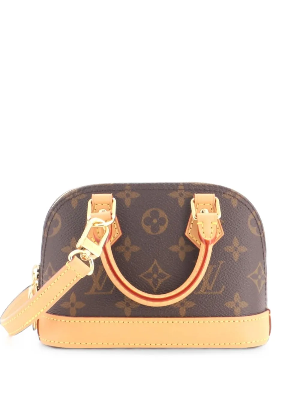 Louis Vuitton Pre-Owned Borsa a mano Alma nano in tela con monogramma - Marrone