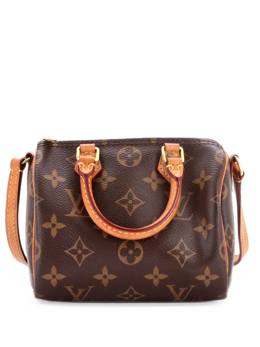 Louis Vuitton Pre-Owned Borsa a tracolla Speedy Bandouliere Nano in tela con monogramma - Marrone