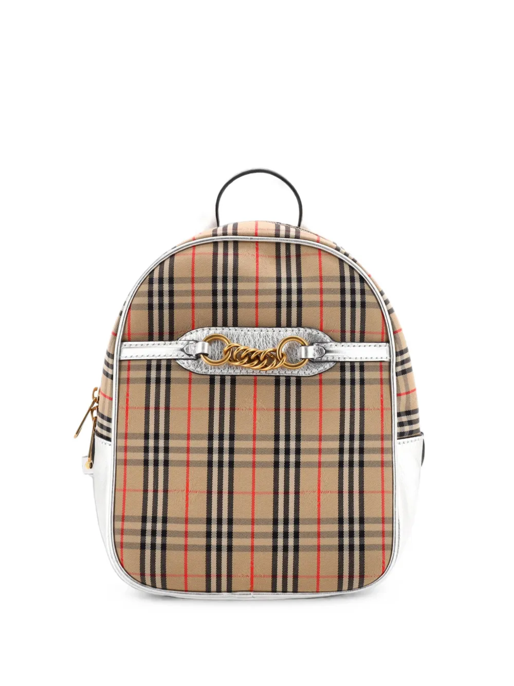 Burberry Pre-Owned Link 1983 Knight Check Canvas Medium backpack - Marrone
