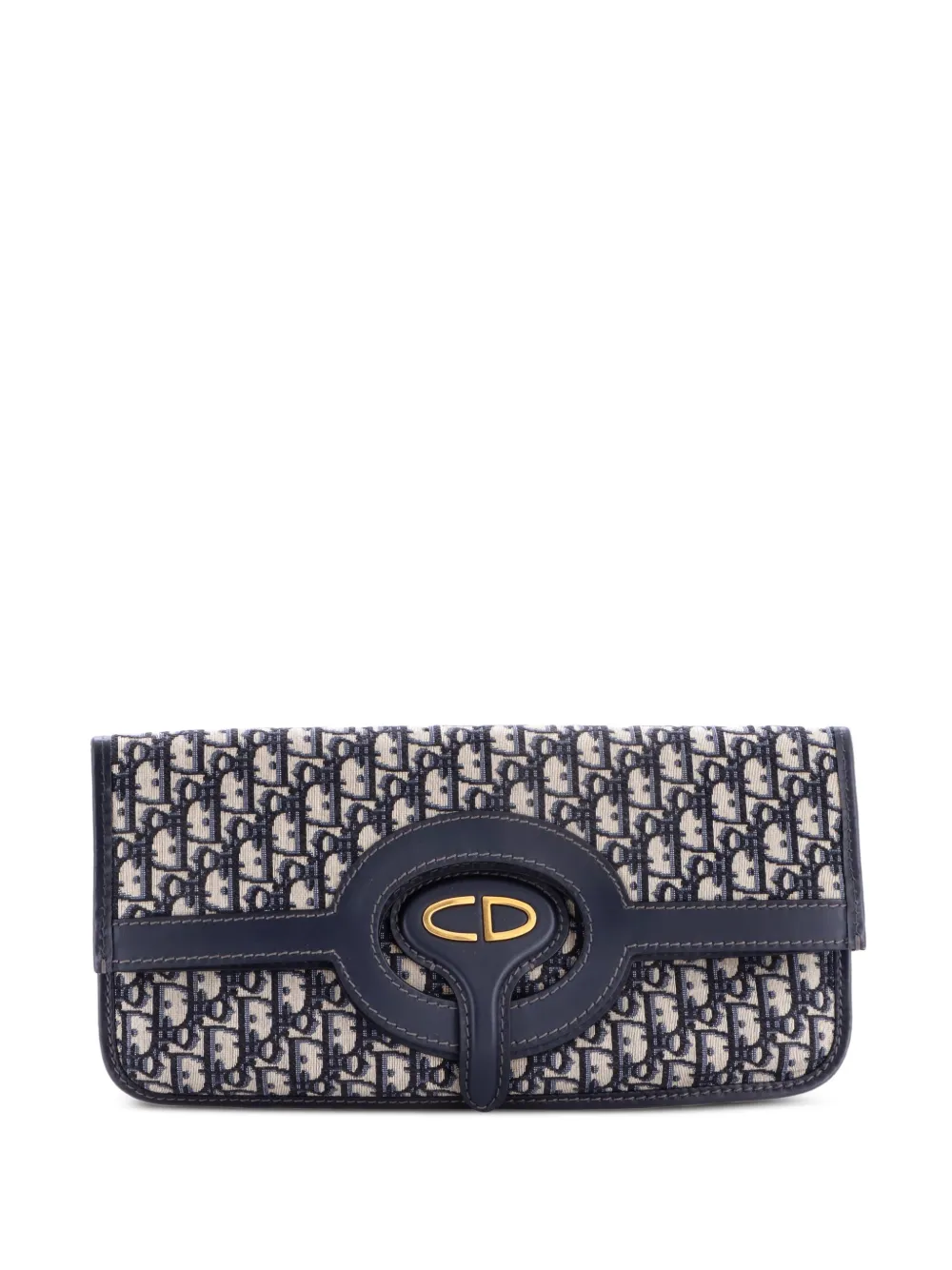 Christian Dior Pre-Owned pochette Fold Over Oblique - Bleu Christian Dior Pre-Owned pochette Fold Over Oblique - Bleu