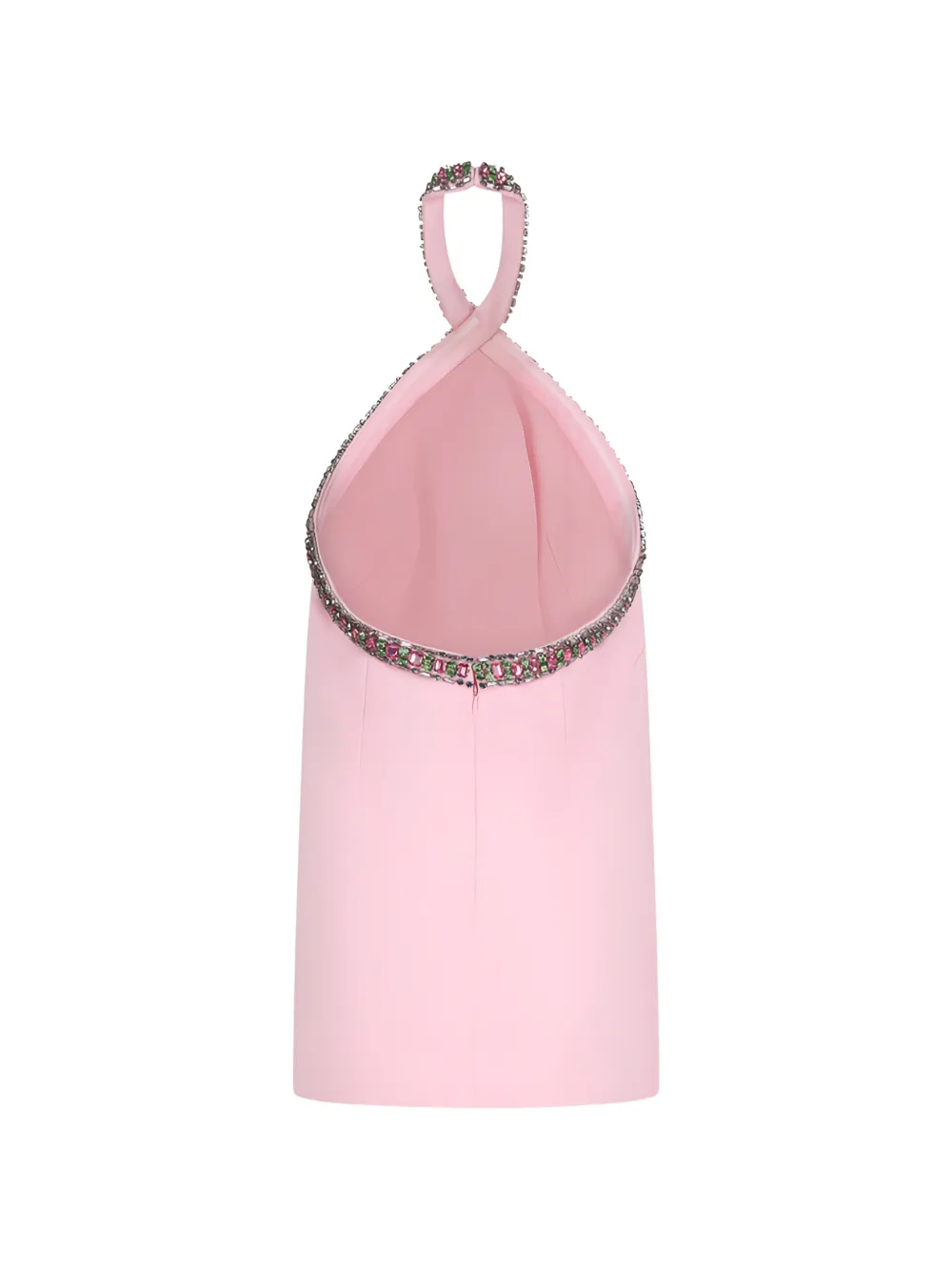 Retrofete Sabry crystal-embellished halterneck dress Roze