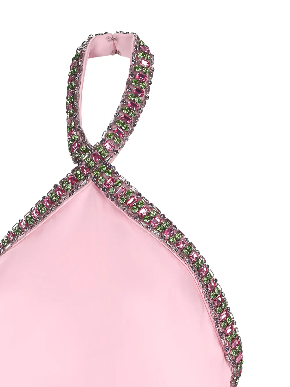 Retrofete Sabry crystal-embellished halterneck dress Roze