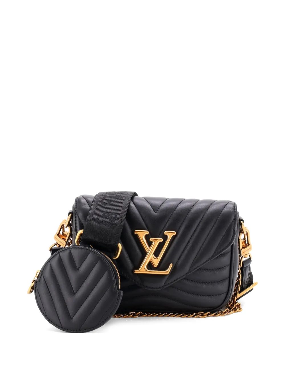 Louis Vuitton Pre-Owned New Wave Multi Pochette Quilted Leather crossbody bag - Nero