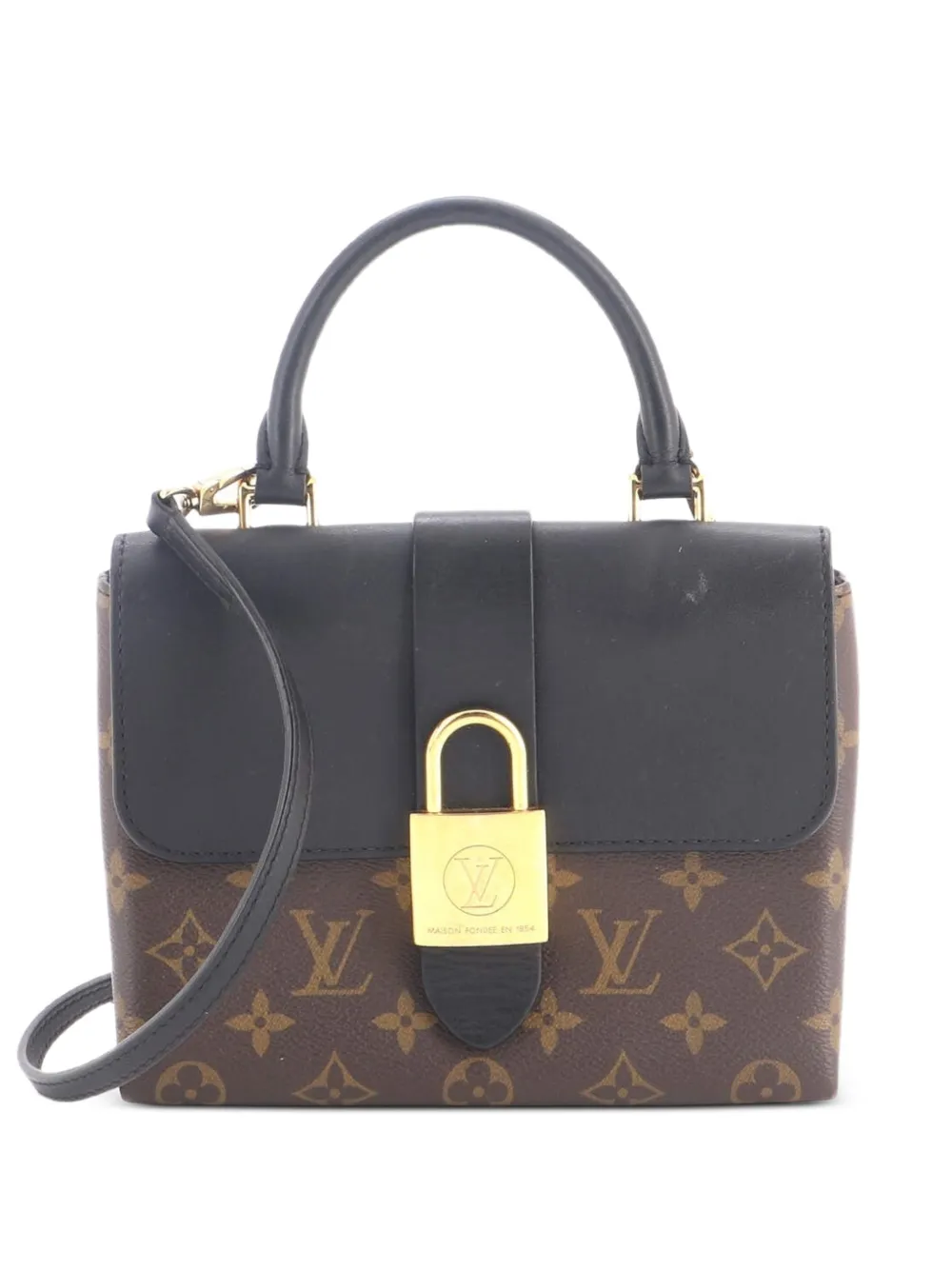 Louis Vuitton Pre-Owned Locky Handbag Monogram Canvas with Leather BB satchel - Brown