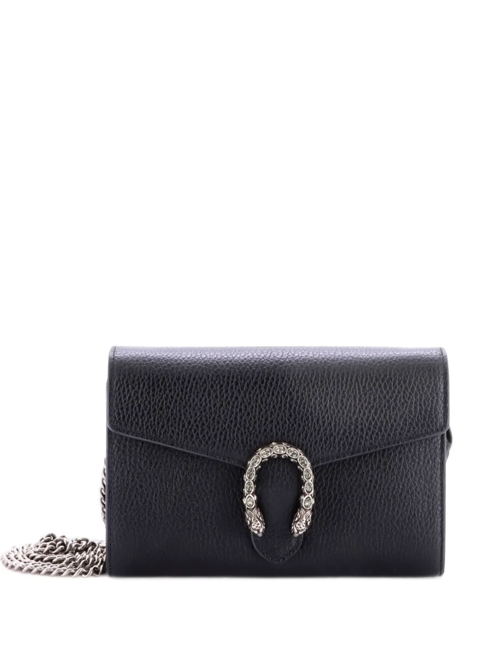 Gucci Pre-Owned Borsa a tracolla Dionysus piccola in pelle con decorazione e catena - Nero