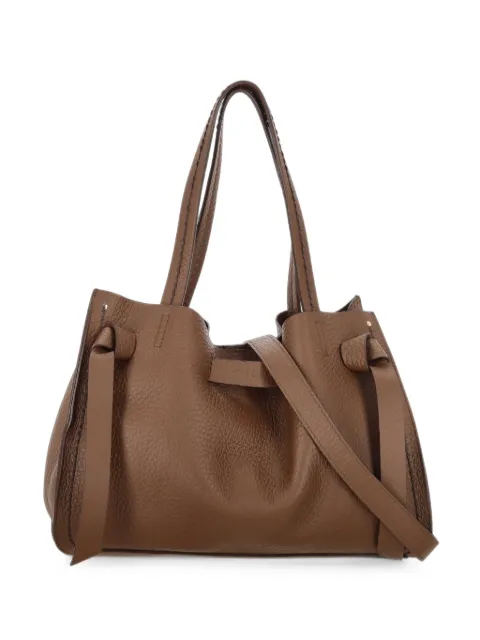 VISONA` large Vittoria leather knotted tote bag
