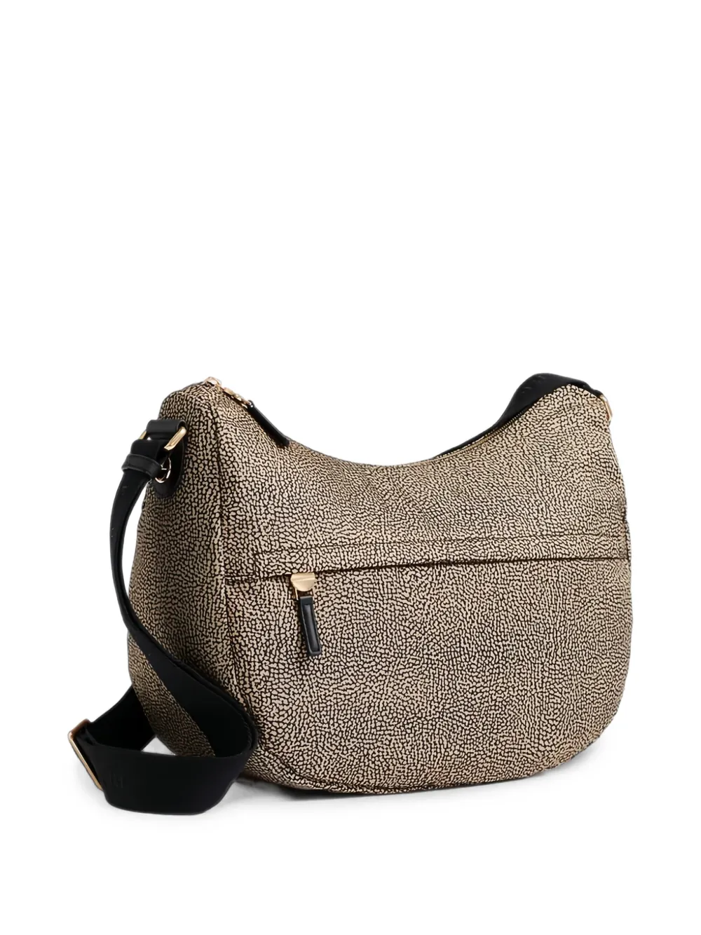 Borbonese B-Club Luna schoudertas met patrijs-print Beige