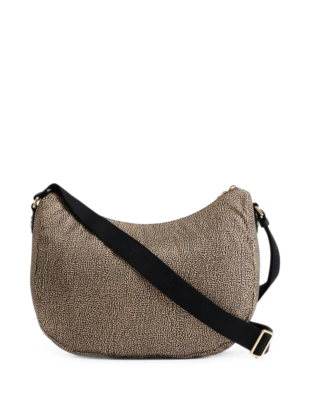 Borbonese B-Club Luna schoudertas met patrijs-print Beige