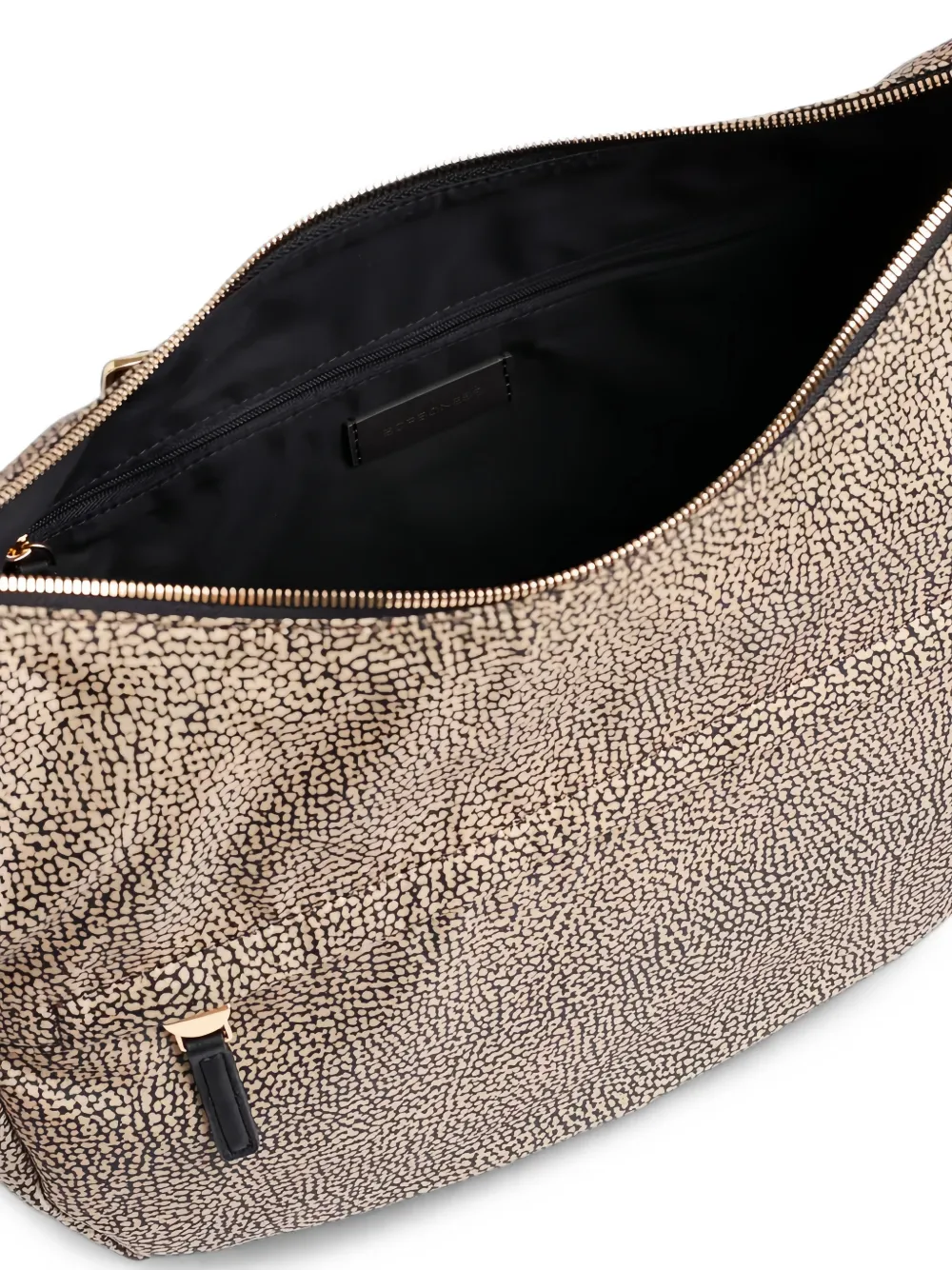 Borbonese B-Club Luna schoudertas met patrijs-print Beige