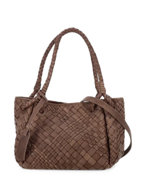 VISONA` woven-design leather shoulder bag