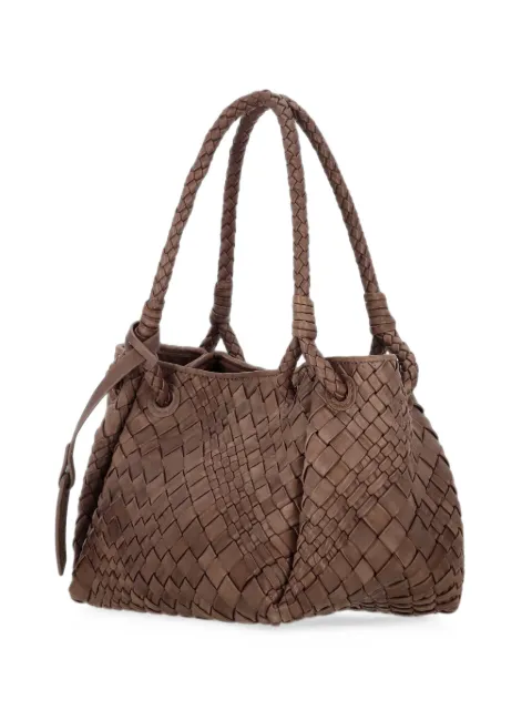 VISONA` woven-design leather shoulder bag