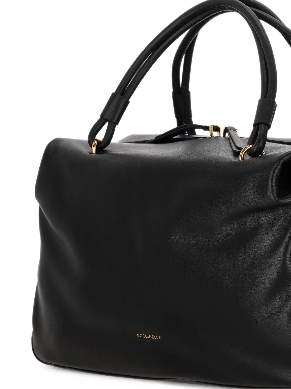Coccinelle Medium Lizzie leren shopper Zwart