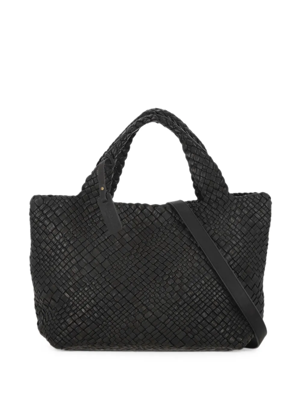 VISONA` Esmeralda woven-design shoulder-strap tote bag