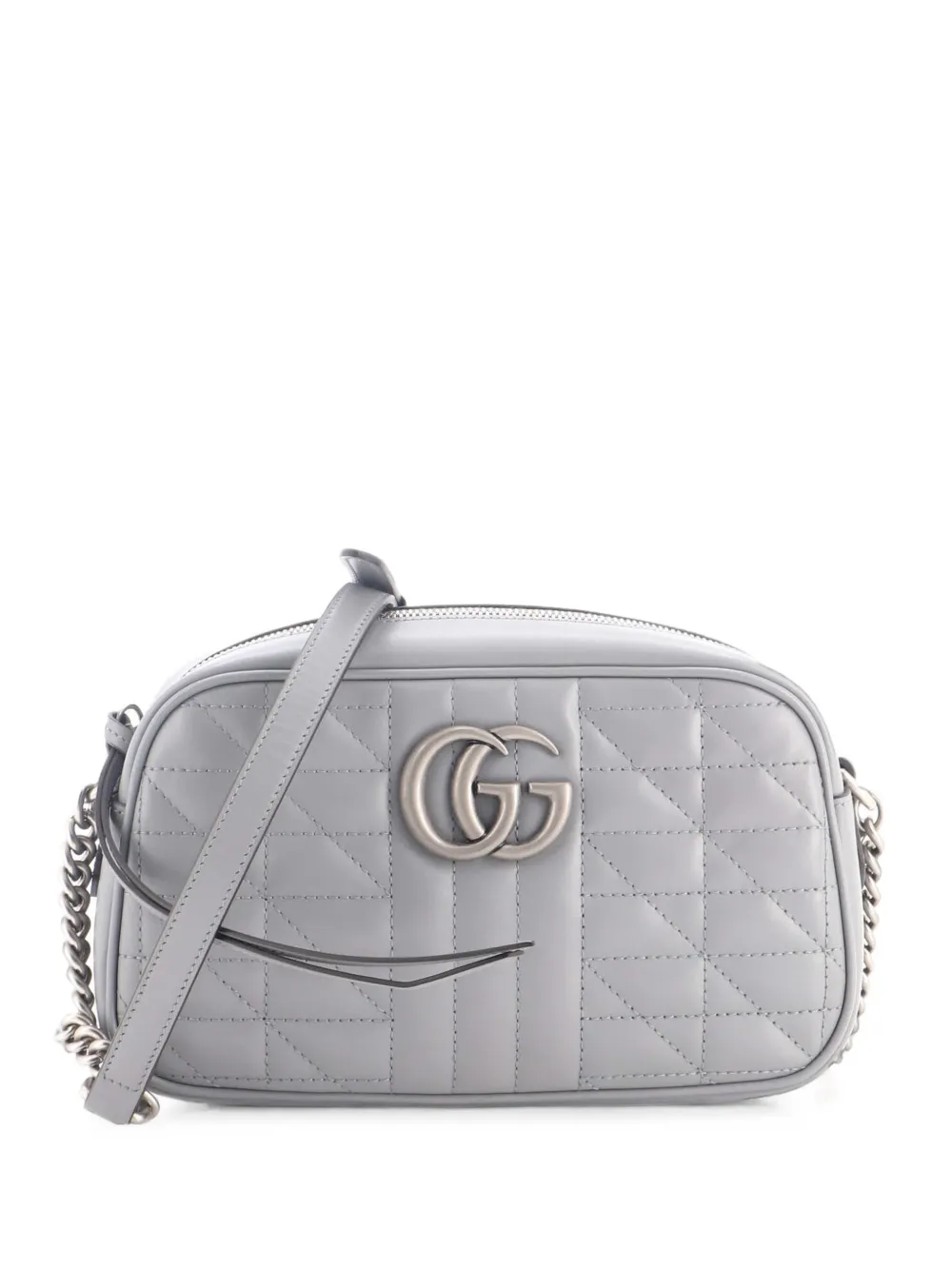 Gucci Pre-Owned GG Marmont Shoulder Bag Mixed Matelasse Leather Small crossbody bag - Grigio