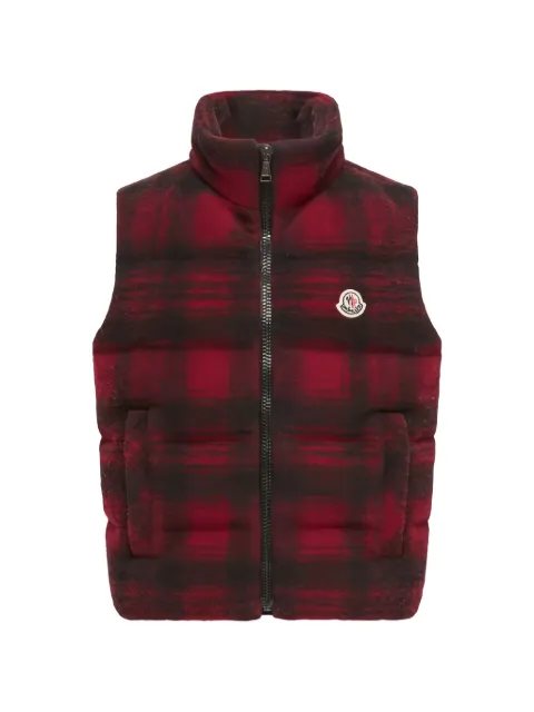 Moncler Enfant check-pattern quilted gilet
