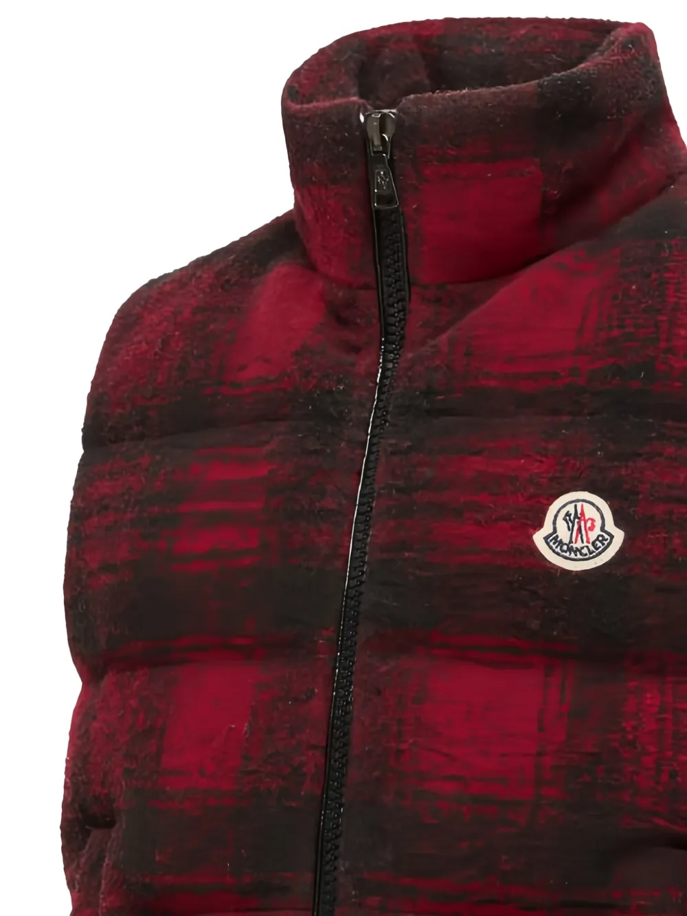 Moncler Enfant Geruite bodywarmer Rood