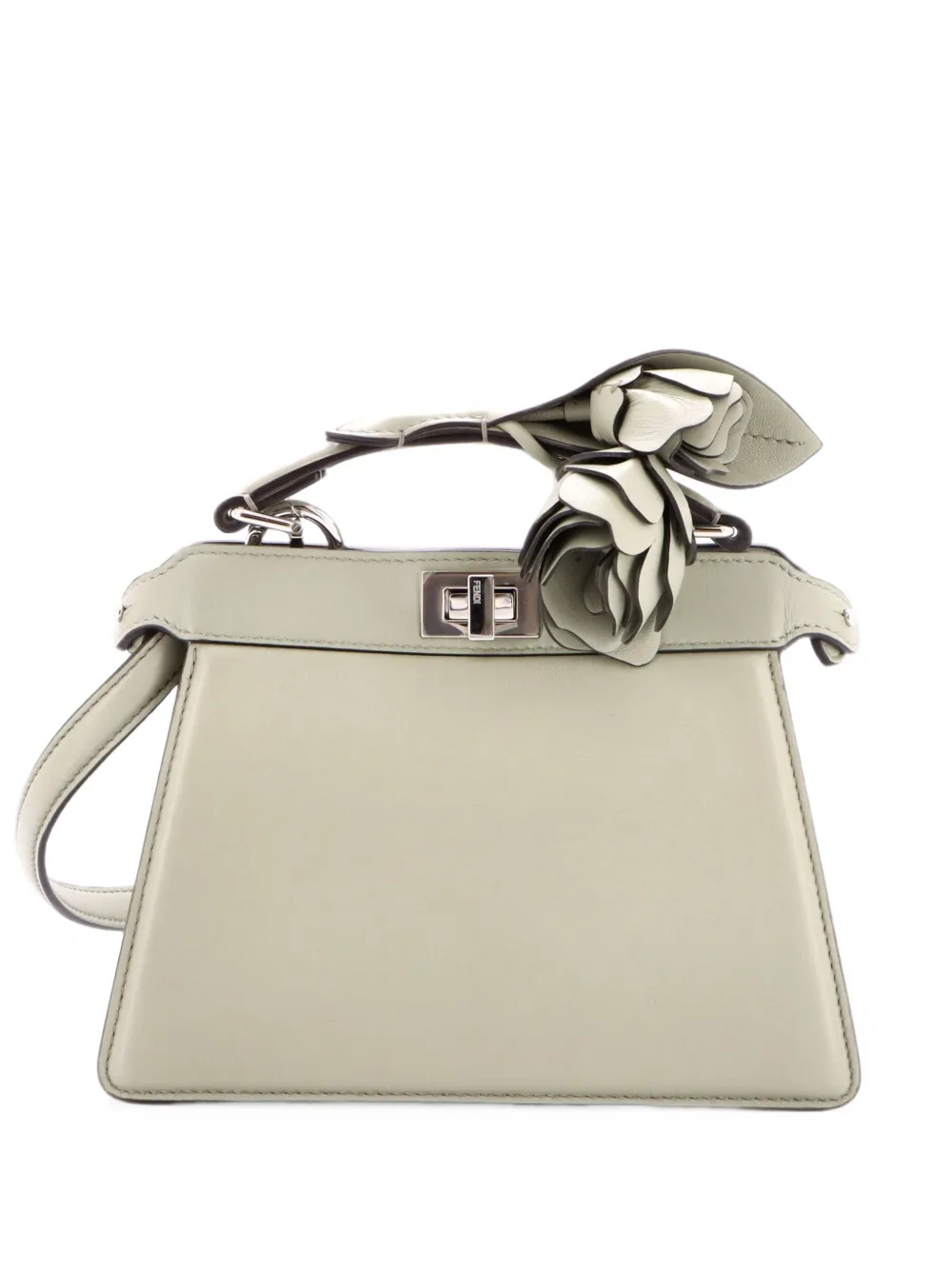 Fendi Pre-Owned Peekaboo ISeeU Bag Leather with Embellished Handle Petite crossbody bag - Verde