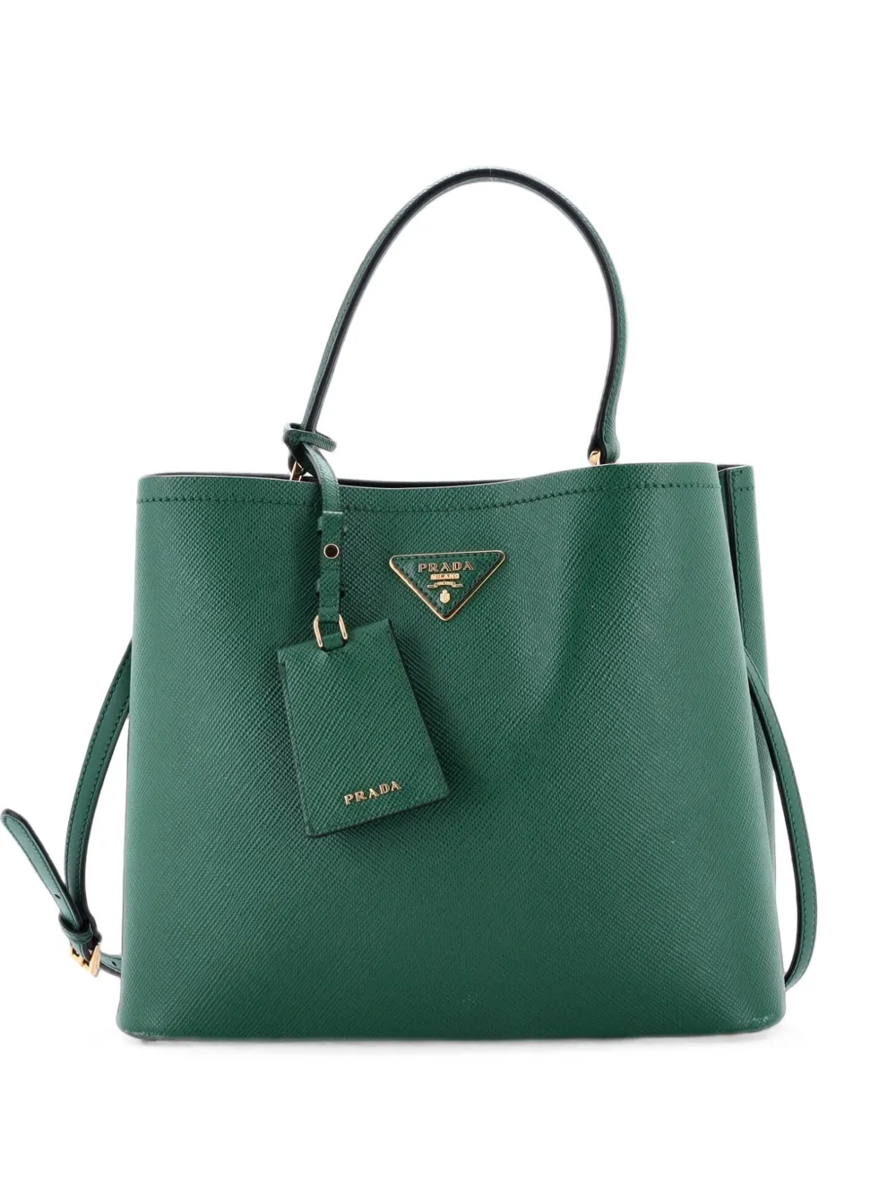 Prada Pre-Owned Panier Saffiano Leather Large bucket bag - Verde