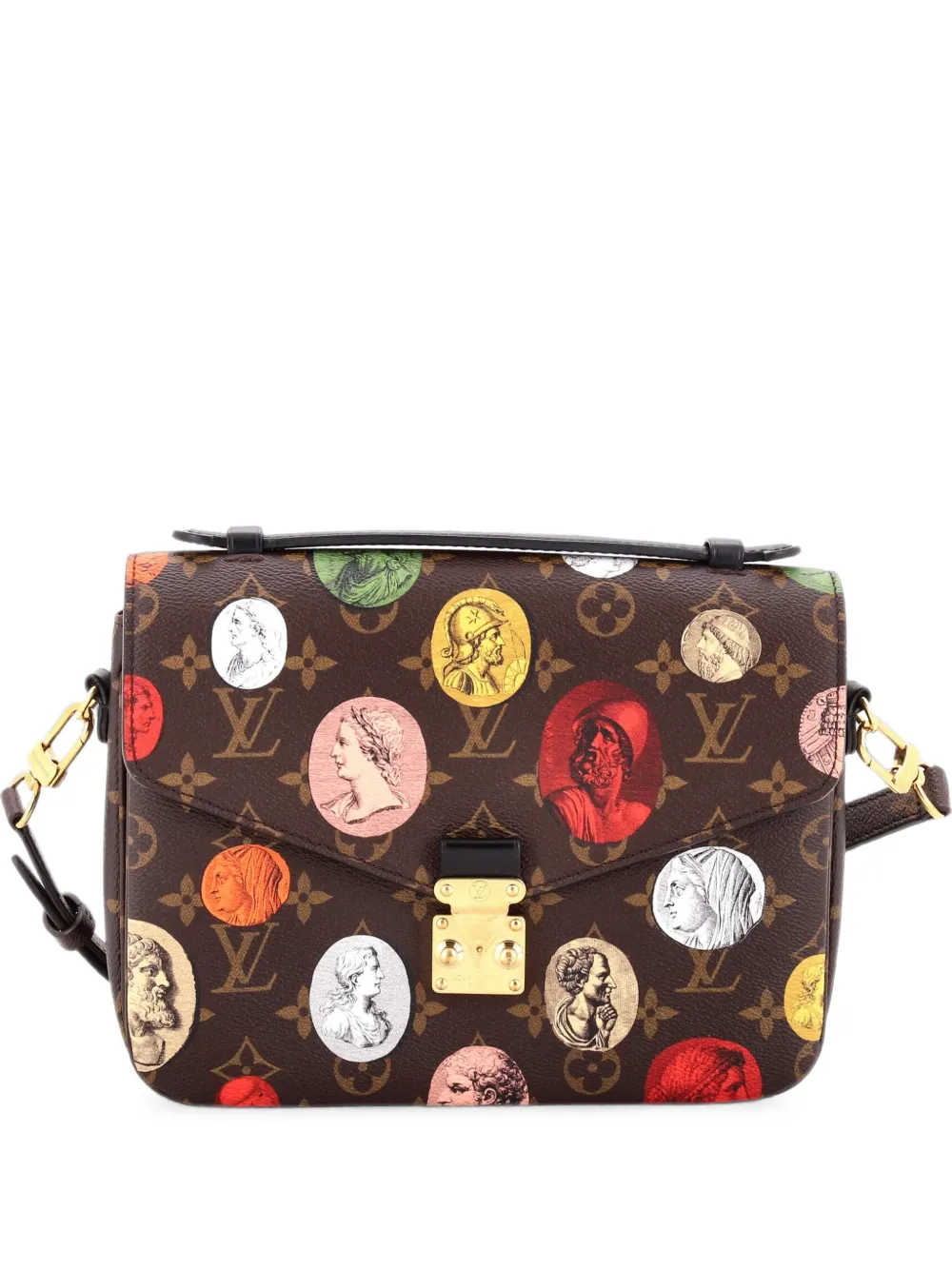 Louis Vuitton Pre-Owned Borsa a tracolla Pochette Metis Limited Edition Fornasetti Cameo in tela con monogramma - Marrone