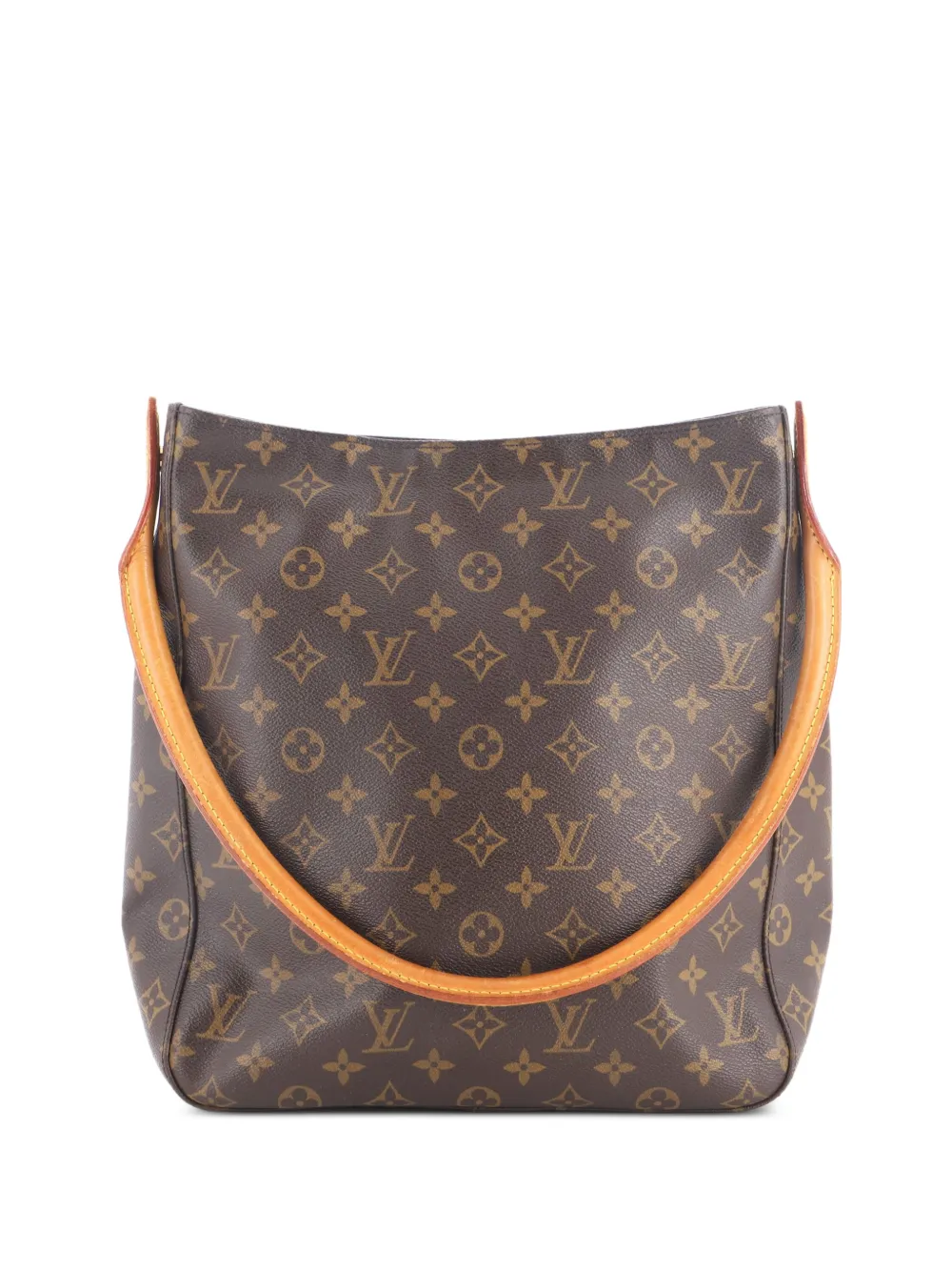 Louis Vuitton Pre-Owned Borsa a spalla Looping GM in tela con monogramma - Marrone