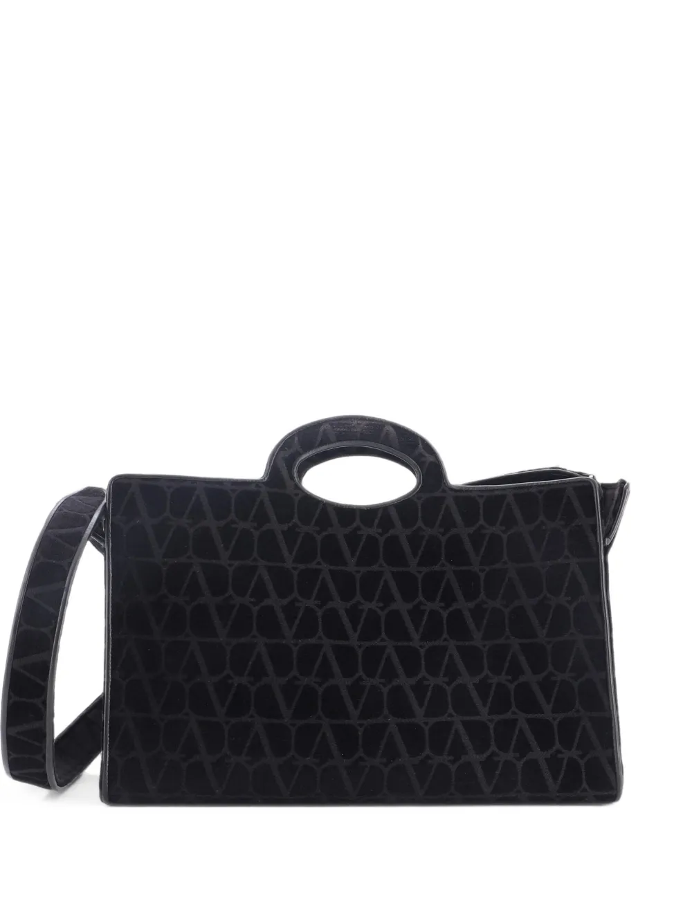 Valentino Garavani Pre-Owned Borsa tote Le Troisieme media in tela Iconograph - Nero