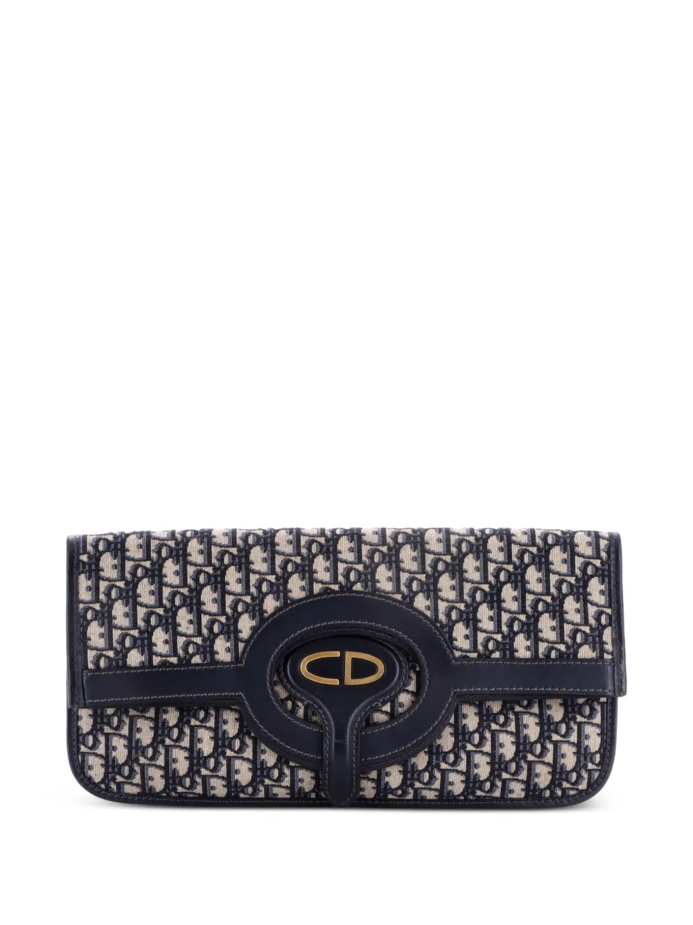 Christian Dior Pre-Owned pochette Fold Over Oblique - Bleu Christian Dior Pre-Owned pochette Fold Over Oblique - Bleu
