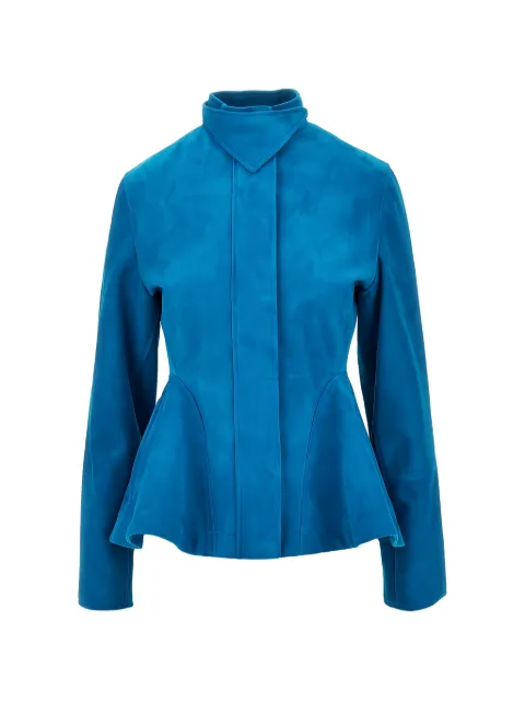 Alaïa peplum suede jacket